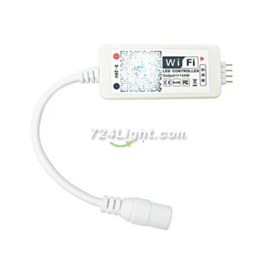 WiFi RGB LED Controller Work with Alexa Android IOS System WiFi Connected RF 24Key Remote Control