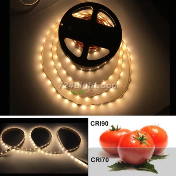 High CRI 90 LED Strips, Flexible 5M LED Strips, SMD2835-300 60 LEDs 1000LM Per Meter 8mm Wide Tape