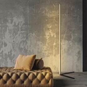 White Color Corner Floor Lamp Nordic Modern LED Floor Lamp Ambient Light w/ Foot Switch