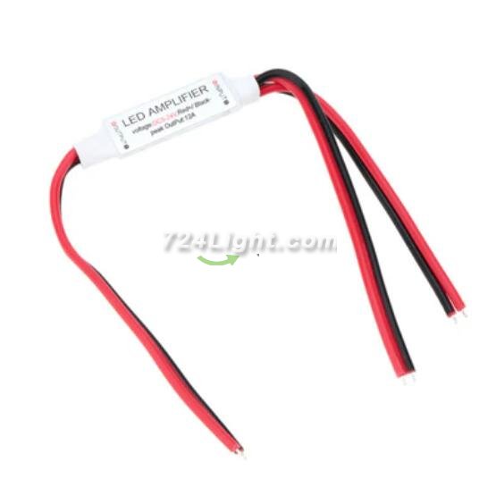 Mini LED Amplifier Controller for Single Color 5050 2835 LED Flexible Strip Light Max 144W Signal Amplifier