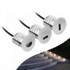 8PCS Pack DC12-24V 1W IP67 Waterproof LED Inground Light with A1/A2/A3 Lesn for Foot Stair LED Deck & Step Light