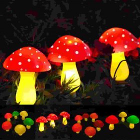 Outdoor Solar Garden Lights Cute Mushroom Shape Decorative Lamp LED Waterproof Solar Light For Yard Backyard Lawn Path