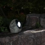 Solar Simulation Stone Light, Outdoor Waterproof Garden Light for Garden Lawn Path Decorative Spotlight