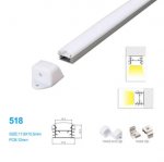 17.8MM*10.5MM LED Aluminum Profile Surface Mounting for LED Rigid Strip Lighting System