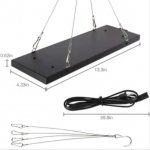 Black Oblong 40W AC85~265V LED Grow Light for Indoor Plant, Full Spectrum Panel Grow Light with IR UV, Indoor Plant Growing Lamp for Succulents, Veg and Flowering/Greenhouse Hydroponic