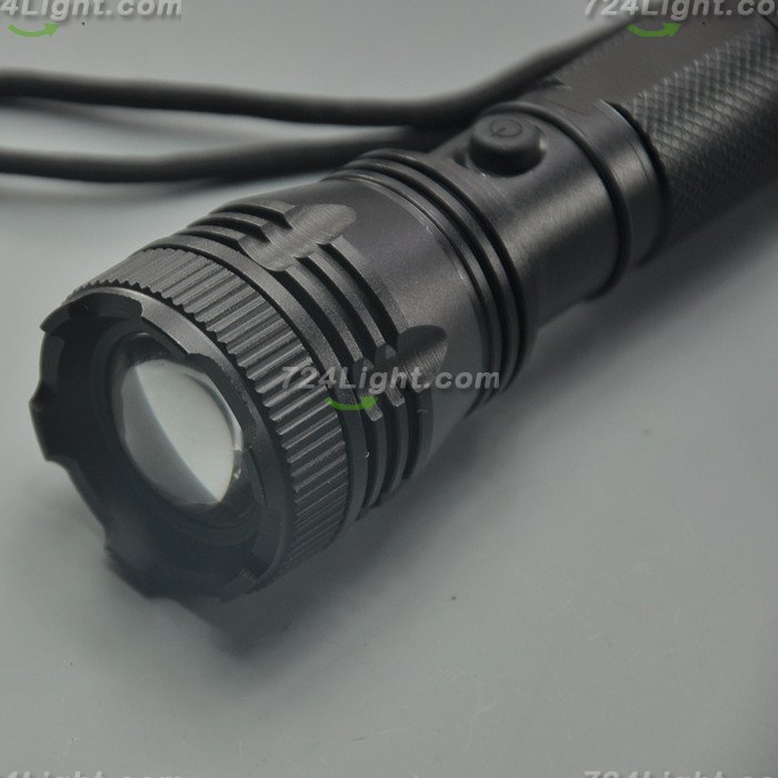 300 Lumens Zoomable Flashlight Torch XPE LED Flashlight 3 Modes With Pricker