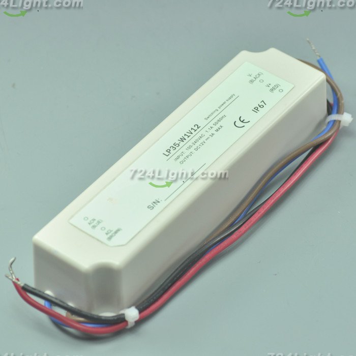 35 Watt LED Power Supply 24V 1.46A LED Power Supplies Waterproof IP67 For LED Strips LED Light