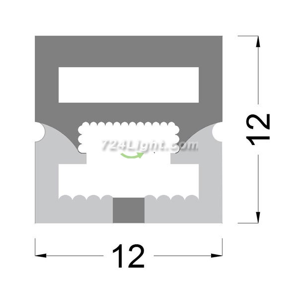 LED Neon Tube 1 meter(39.4 inch) 12x12mm Suit For 8mm 5050 2835 Flexible Light LED Silicone Tube Waterproof IP67