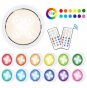 6 Pack LED Puck Lights with Remote, White Finish RGBW Color Changing Under Cabinet Lights Wireless,13 Colors Changeable LED Closet Light Dimmable,AA Battery Operate Push Night Lights with Timer Function
