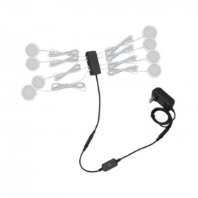 A-Series 10 Pack (10*2W) Dimmable CRI 90 LED Ultra Thin Under Cabinet Puck Lights With Dimmer & Power Adapter, All Accessories Included