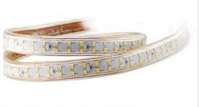 AC 110V 220V SMD2835 High Voltage Flat Strip Light 180 LEDs Per Meter Double Row with the power plug