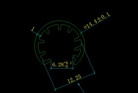 1 Meters PB-AP-SH-YC14 LED Aluminium Channel