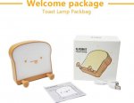 Meme Toast Bread LED Night Light Rechargeable Desk lamp with Timer for Baby Girls Boys