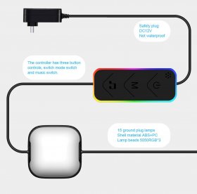 Outdoor Ground Lights 15 Bulbs 32.8FT Smart RGB+IC Pathway Lights, APP Controlled Waterproof RGB Landscape Lighting Work with Alexa