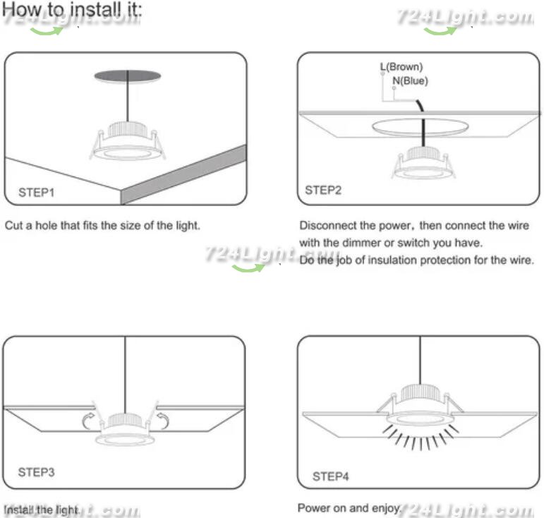 1inch Thick Low Profile LED Downlight 3W 2'' CRI80 Anti-glare Diffuser Ceiling Light
