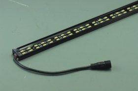 Black 0.5Meter Double Row Waterproof LED Strip Bar 20inch 5630 Rigid LED Strip 12V With DC connector 72LEDs/M