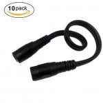 DC5.5x2.1mm Female to Female Power Cable Extension 18AWG Plug Cable Jumper Connector for LED Strip, IP Camera, Power Supply, AC DC Adapter