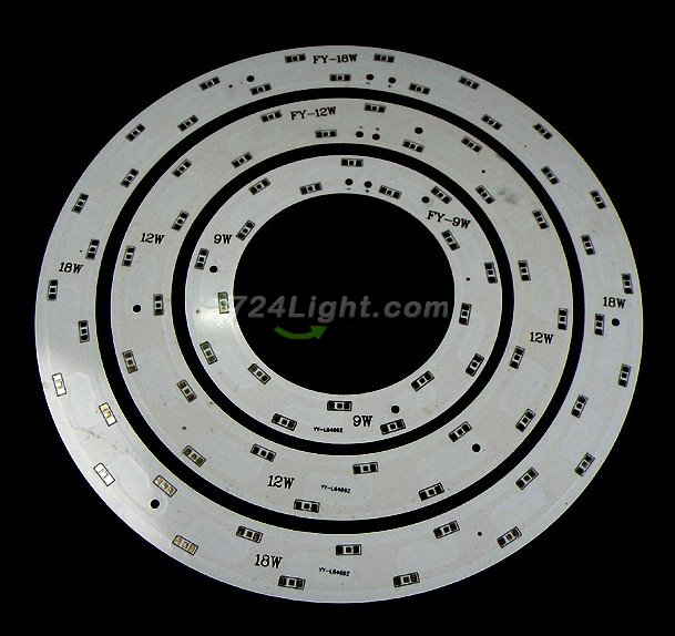 18W 12W 9W SMD5630 5730 Circular Ceiling Light Aluminum Plate Diameter 250mm 190mm 130mm