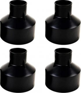4pcs Pack Embedded Parts, Plastic Horn Shape, Black Built-in Fitting, Waterproof Outdoor/Indoor Pre-embedded Inserts, for LED Inground/Step Stair/Underwater Swimming Pool Lights