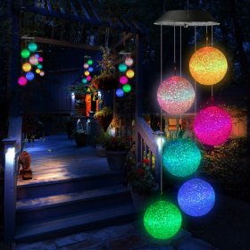 Outdoor Solar Ball Wind Chime Lights for Garden, Patio, Party, Yard, Window, Outdoor Decorations