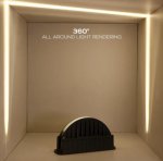 10W Semi-circular Gray Finish Window Frame LED Light for Architecture Graphic/Doorframe/Hallway/Outdoor Landscape Decorative Lighting