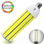 LED Corn Light Bulb 50W, Daylight White 5500K, 4500Lumens, E26/E27 Base, COB LED Chips (210Pcs), for Indoor Outdoor Garage Factory Warehouse