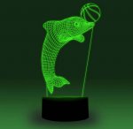 Animal Images 3D Illusion LED Night Light w/ 16 Colors Remote Touch Switch Adjustable Brightness for Kids Bedroom Decoration
