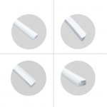 1M/5M/10M/20M Pack of T1220 3 Sides Edge Lighting LED Neon Light Housing Kit with End Caps and Mounting Clips, Flexible Neon Channel Fit for 10mm Wide LED Strip Lights