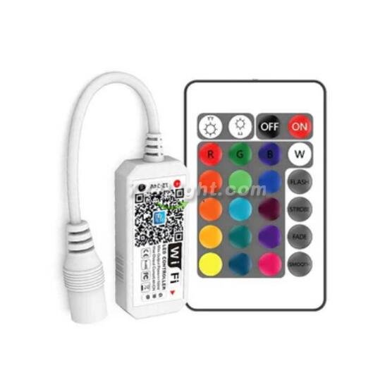 WiFi RGB LED Controller Work with Alexa Android IOS System WiFi Connected RF 24Key Remote Control