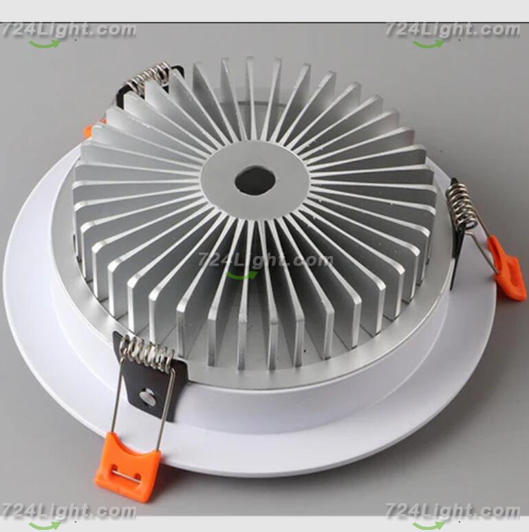 4 Pack RGBW Super Bright Modern Recessed LED Lighting 32W 24V White Round Embedded LED Downlight Aluminum Indoor Ceiling Downlight Hotel Lighting Bar Lighting Dancing Room Lighting Restaurant Lighting