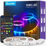 LED Strip Lights RGBIC, 16.4ft Bluetooth Color Changing LED Lights with Segmented App Control, Smart LED Strip Color Picking, Music Sync LED Lights for Bedroom, Living Room, Kitchen, Party