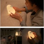 2pcs Pack Duck Lamp LED Night Light Rechargeable Desk lamp with Timer for Baby Girls Boys