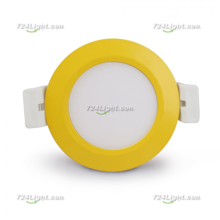 5W LED RECESSED LIGHTING DIMMABLE YELLOW DOWNLIGHT, CRI80, LED CEILING LIGHT WITH LED DRIVER