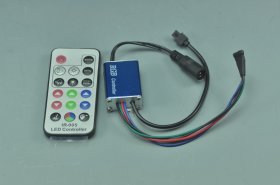 Waterproof LED RGB Controller For 5050 RGB strip 3528 strip DC 12V 24V Blue Steel Case 3A Wireless Remote Controller