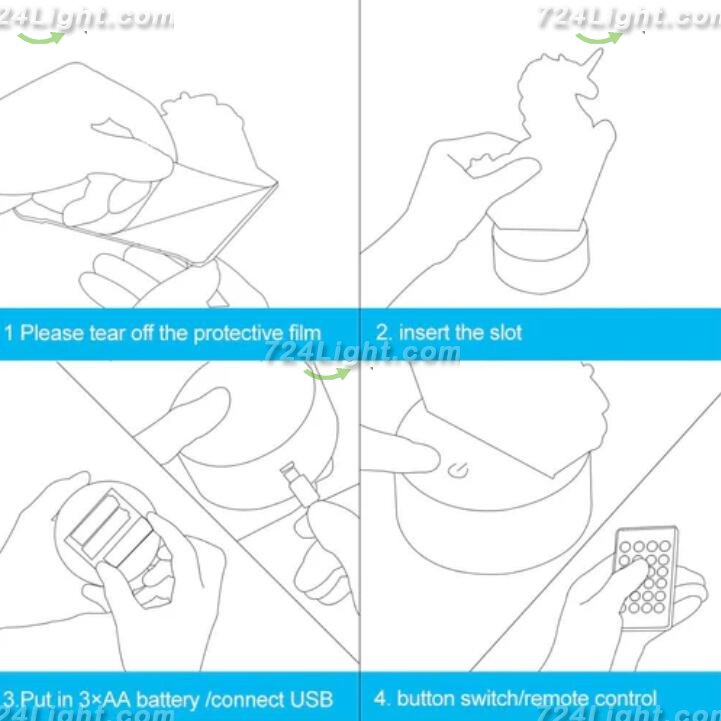 Transportation Images 3D Illusion LED Night Light w/ 16 Colors Remote Touch Switch Adjustable Brightness for Kids Bedroom Decoration