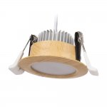 3W LED RECESSED LIGHTING DIMMABLE WOOD GRAIN DOWNLIGHT, CRI80, LED CEILING LIGHT WITH LED DRIVER