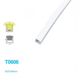 1M/5M/10M/20M Pack of T0606 LED Neon Light Housing Flexible Neon Channel Fit for 3mm Wide LED Strip Lights