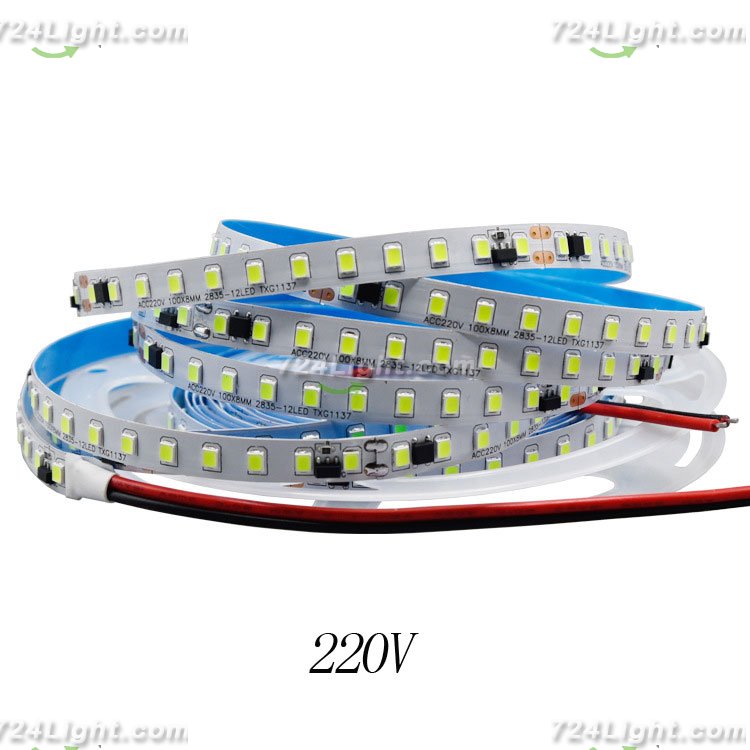 220V SOFT LIGHT WITH 8MM120 LIGHT HIGHLIGHT 2835 LINE CABINET LIGHT HIGH VOLTAGE RED GREEN AND BLUE COLOR DRINER-FREE LIGHT STRIP