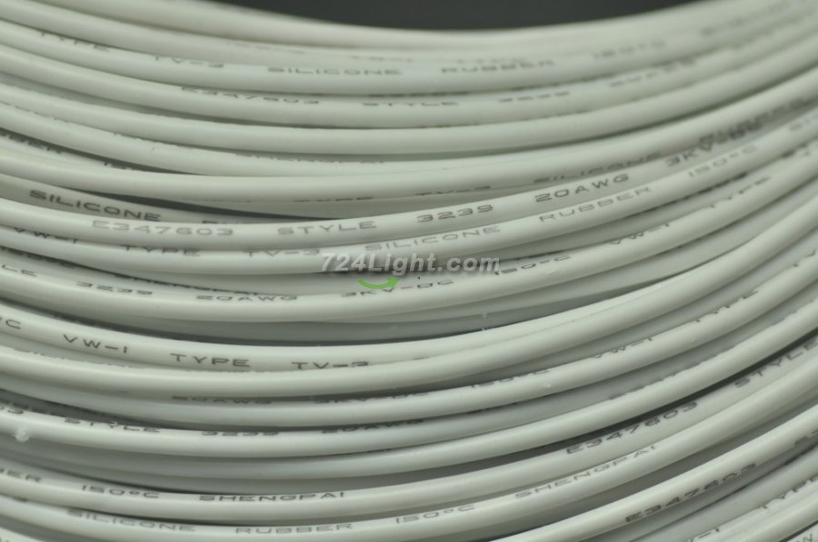 LED Extension Cable Wire Cord Silicon Wire Line 20AWG High Temperature Resistance Free Cutting for led strips single color 3528 5050 Strip Light