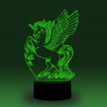 Animal Images 3D Illusion LED Night Light w/ 16 Colors Remote Touch Switch Adjustable Brightness for Kids Bedroom Decoration