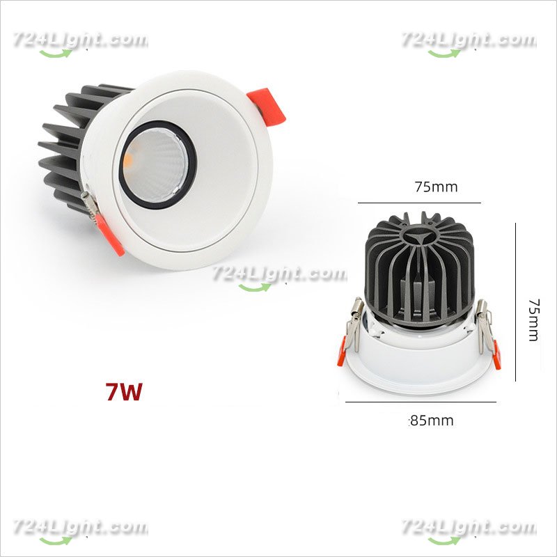 7WLED DOWNLIGHT HOTEL LIVING ROOM HOME WITHOUT MAIN LIGHT EMBEDDED SPOTLIGHT CREE CHIP CRI 93 ANTI-GLARE WALL WASHER LED SPOTLIGHT