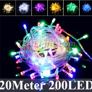 20M 200LED LED Lights LED String Light Christmas Party Wedding Decorative String Light - Click Image to Close