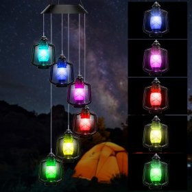 Solar Wind Chime Lights, Outdoor Waterproof Color Changing Led Lights for Garden Patio Yard Pathway Decoration