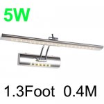 Brief Square Bar 5W LED Bathroom Lighting 1.3Foot 0.4M 5050LED 85-265V With Waterproof Driver Mirror light