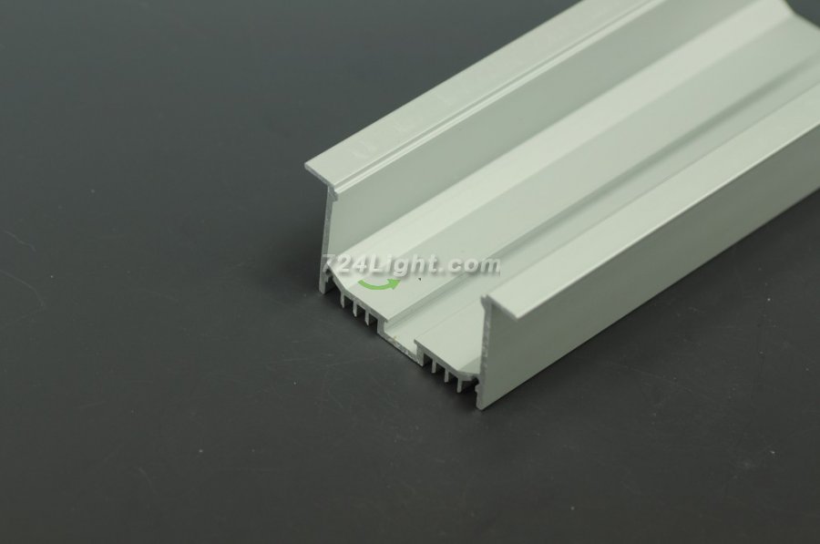 LED Aluminium Channel 1 Meter(39.4inch) Recessed Aluminum LED profile with dropped cover LED Channel For 5050 5630 Multi Row LED Strip Lights