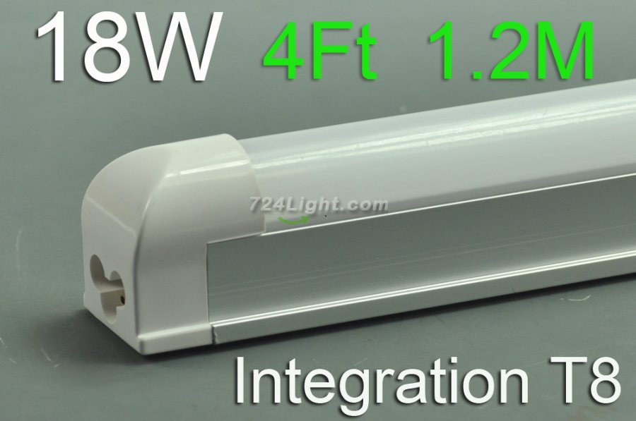 Integration T8 LED Light 18W T8 1.2Meter 4FT LED Fluorescent Lighting - Click Image to Close