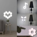 6 Pack Hexagonal LED Wall Light, DIY Modular Touch Sensitive Lights LED Night Light