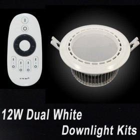 12W E27 Dual White LED Downlight Kits