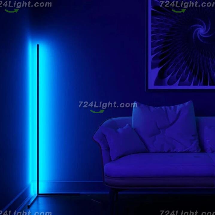 RGB Corner Floor Lamp Nordic Modern LED Floor Lamp Ambient Light w/ Remote Controller