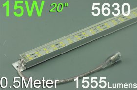 0.5Meter Double Row Waterproof LED Strip Bar 20inch 5630 Rigid LED Strip 12V With DC connector 72LEDs